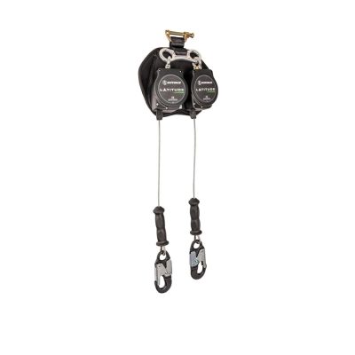 Bloque Retráctil Doble 11-3 Metros Cable Acero SW8008-11LE-RBHDL SafeWaze